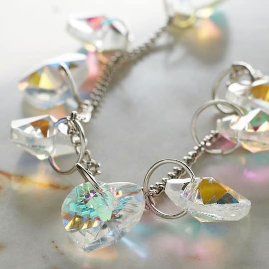 12 Pack: Faceted Glass Heart Beads, 10mm by Bead Landing™